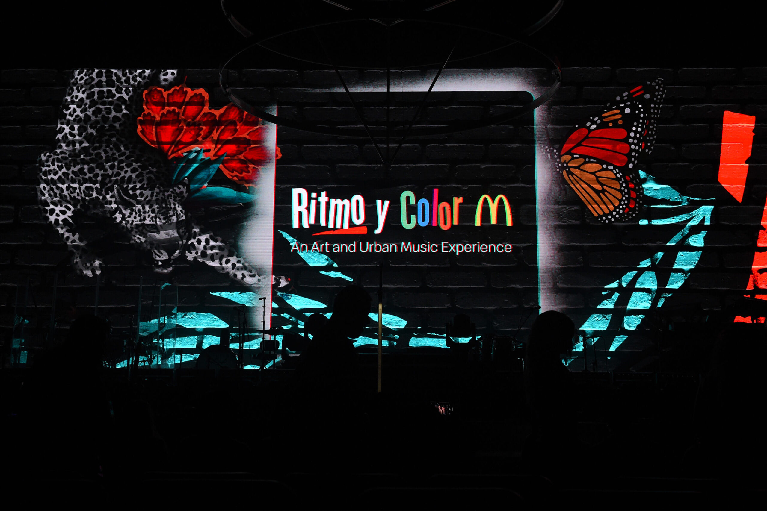 Ritmo y Color backdrop at the McDonald’s live concert in Los Angeles